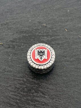 Pandora Albania Flag Bead Charm Sterling Silver Jewelry